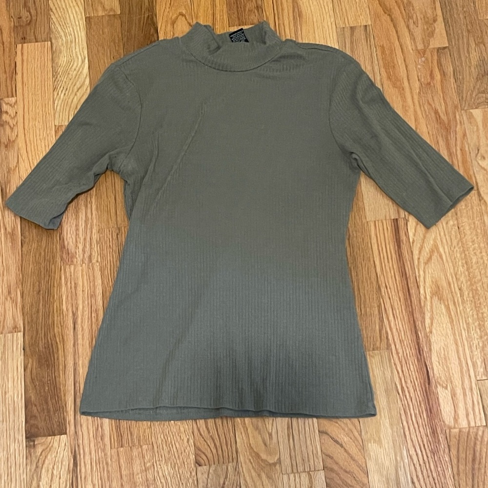 Green Mock Turtle Neck